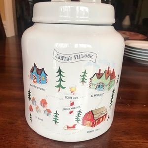 Rae Dunn Santa’s village canister